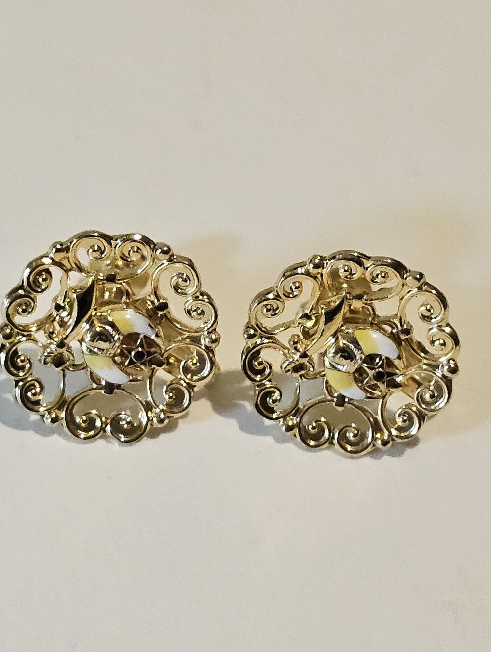 1950s Shriners Crescent Scimitar Earrings